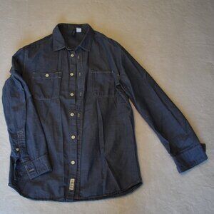 H&M Men's Regular Fit Button Up Denim Shirt size M